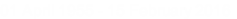 01 April 1955 - 15 February 2016
